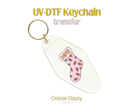 Libra Stocking UV-DTF Keychain