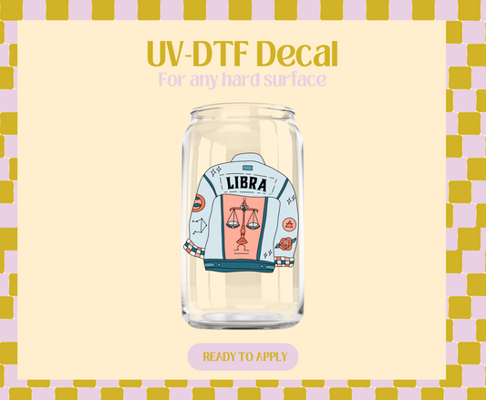 Libra Zodiac jacket UV-DTF Decal