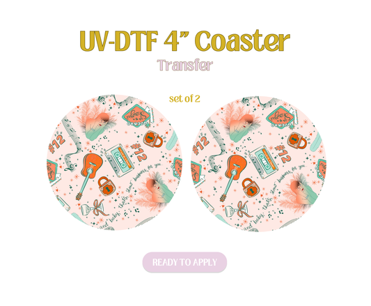 Life of a Showgirl UV-DTF 4" Coaster