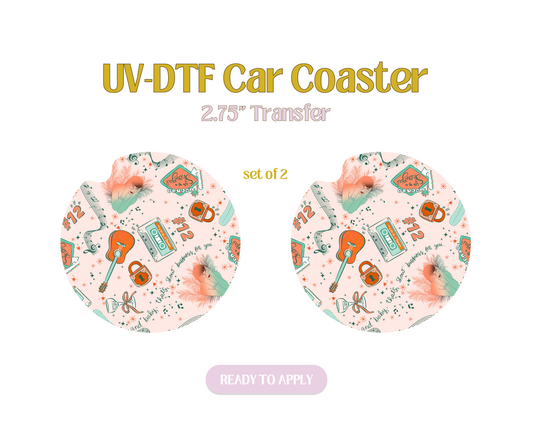Life of a showgirl UV-DTF Car Coaster