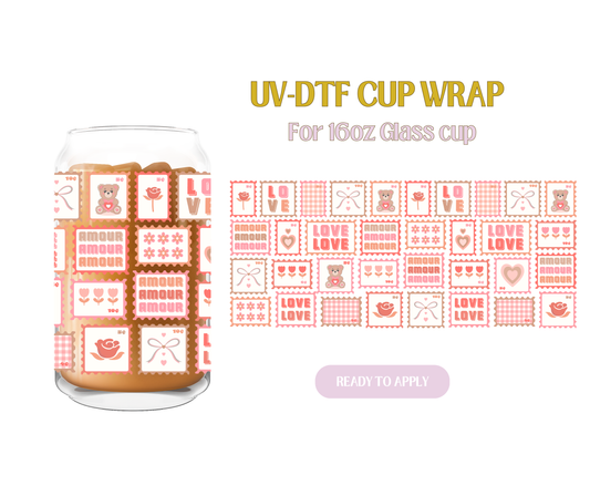 Loved Stamps Red UV-DTF Wrap