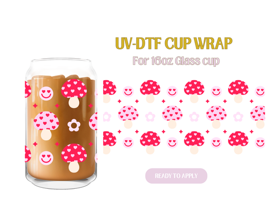 Lovely Mushrooms and Loved Smiles UV-DTF Wrap