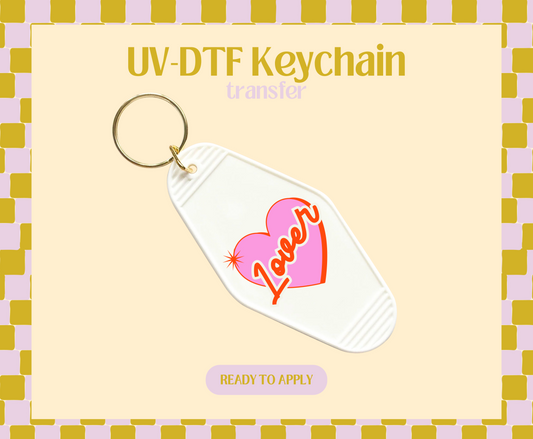 Lover Heart UV-DTF Keychain