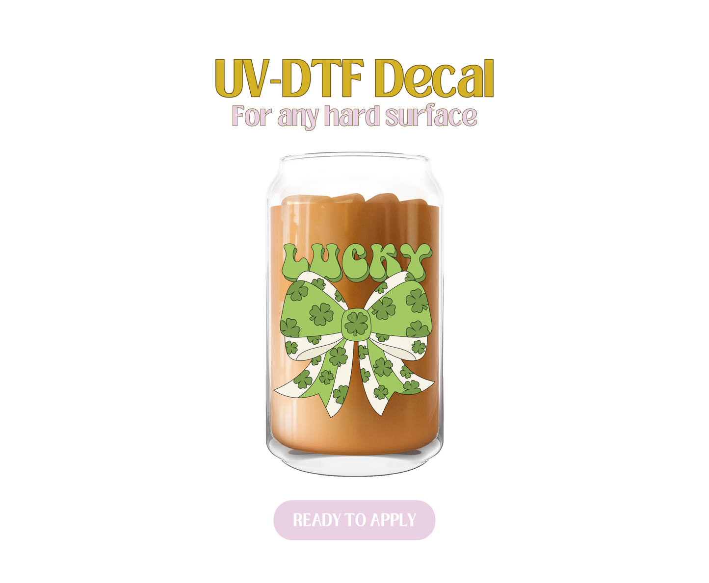 Lucky Green Coquette UV-DTF Decal