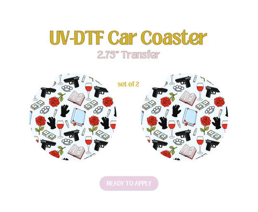 Mafia Romance UV-DTF Car Coaster