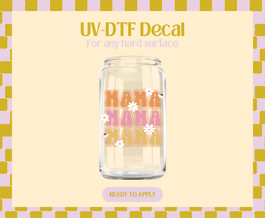 Mama Mama Mama Floral UV-DTF Decal