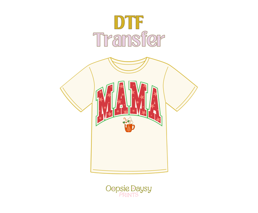 Mama Red Xmas DTF Transfer