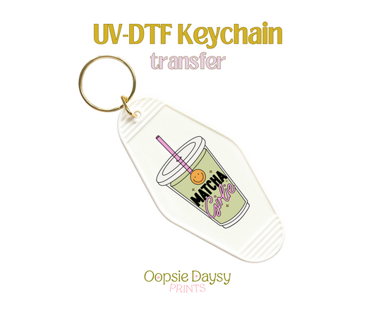 Matcha Girlie UV-DTF Keychain