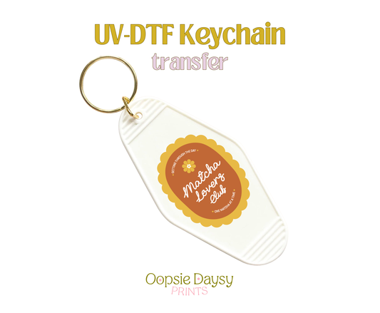 Matcha Label 70s UV-DTF Keychain