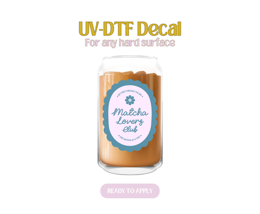 Matcha Label Blue UV-DTF Decal
