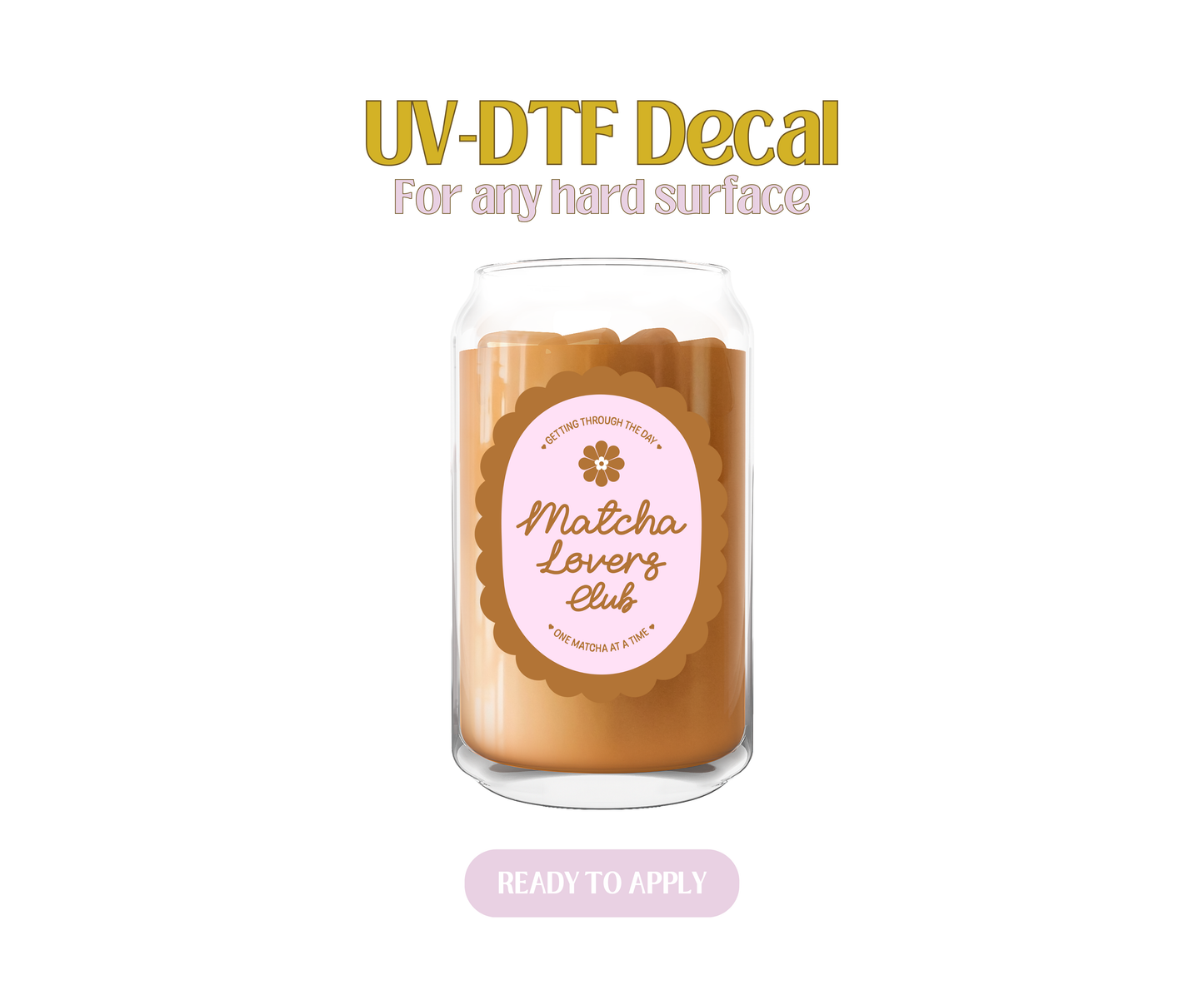 Matcha Label Retro UV-DTF Decal