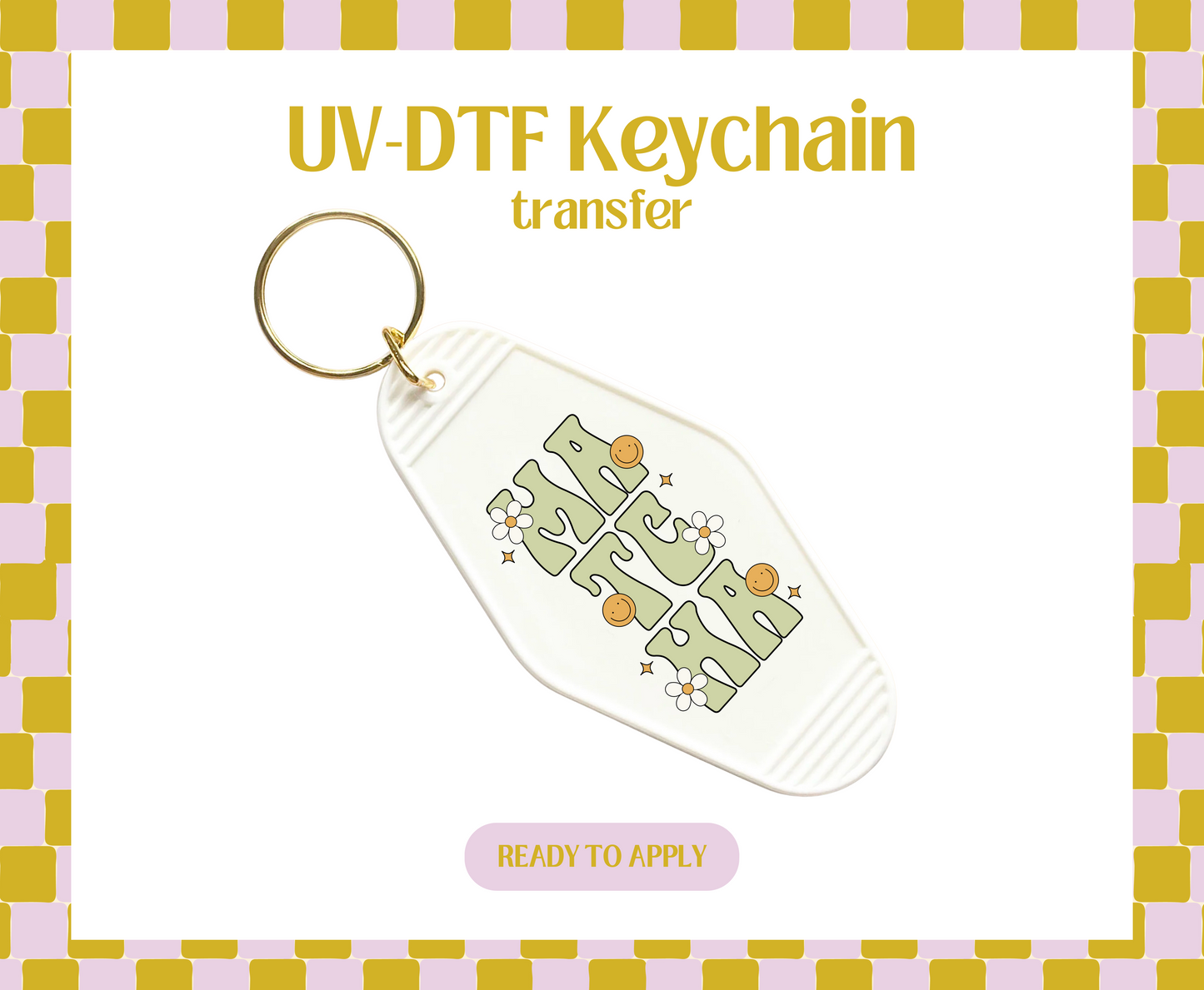 Matcha green UV-DTF Keychain