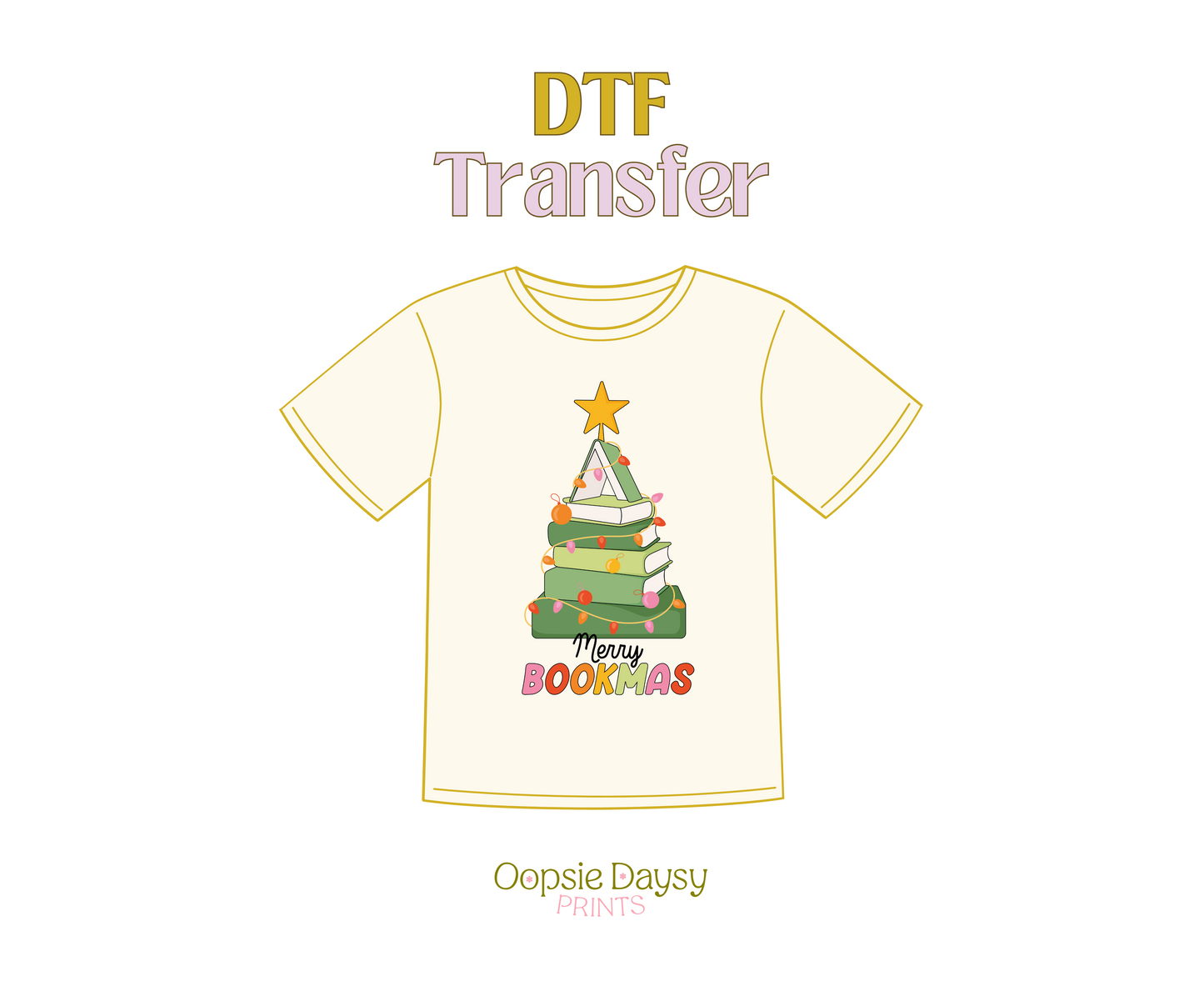 Merry Bookmas DTF Transfer