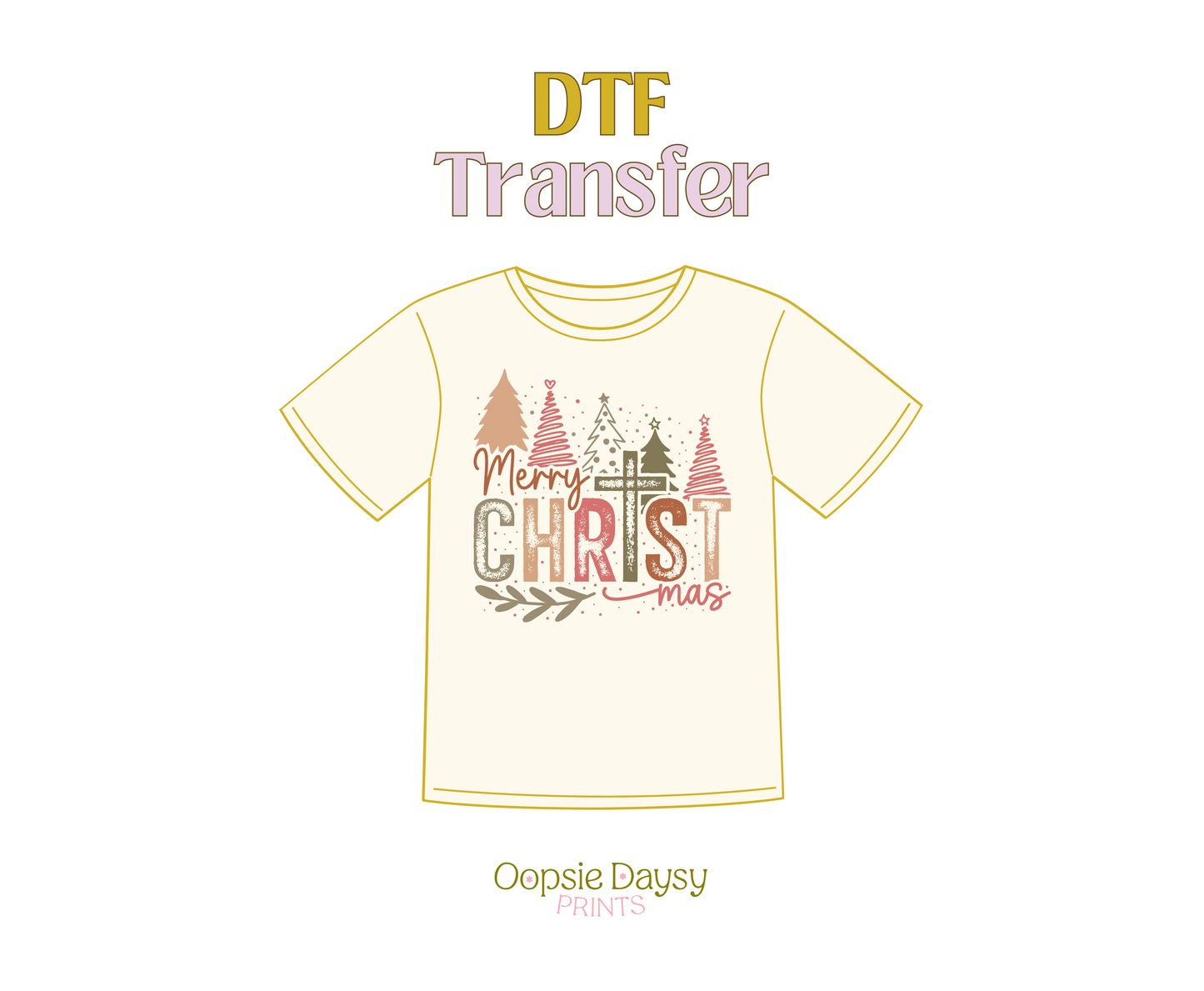 Merry CHRISTmas DTF Transfer