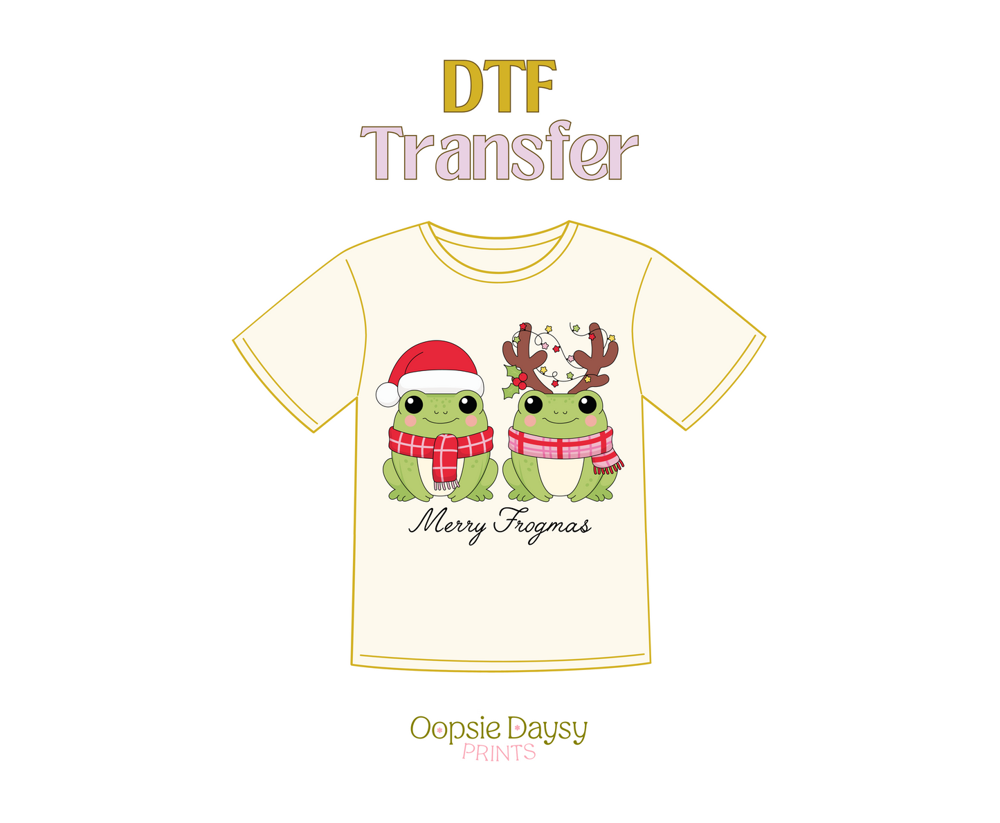 Merry Frogmas DTF Transfer