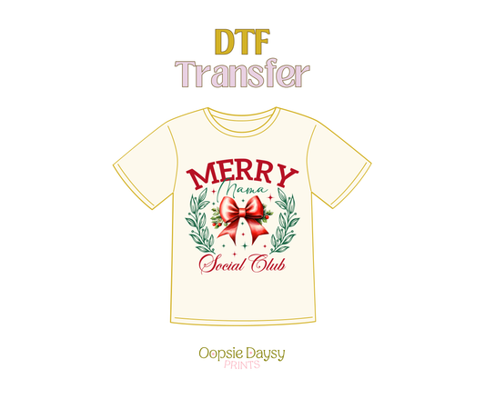 Merry Mama Social Club DTF Transfer