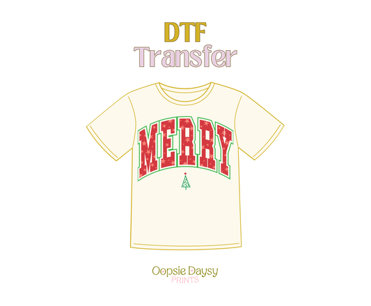 Merry Red Xmas DTF Transfer