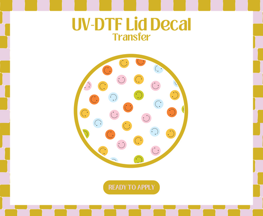 Mini Smiley UV-DTF Lid Decal