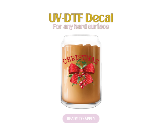 Mistletoe Christmas Girly UV-DTF Decal