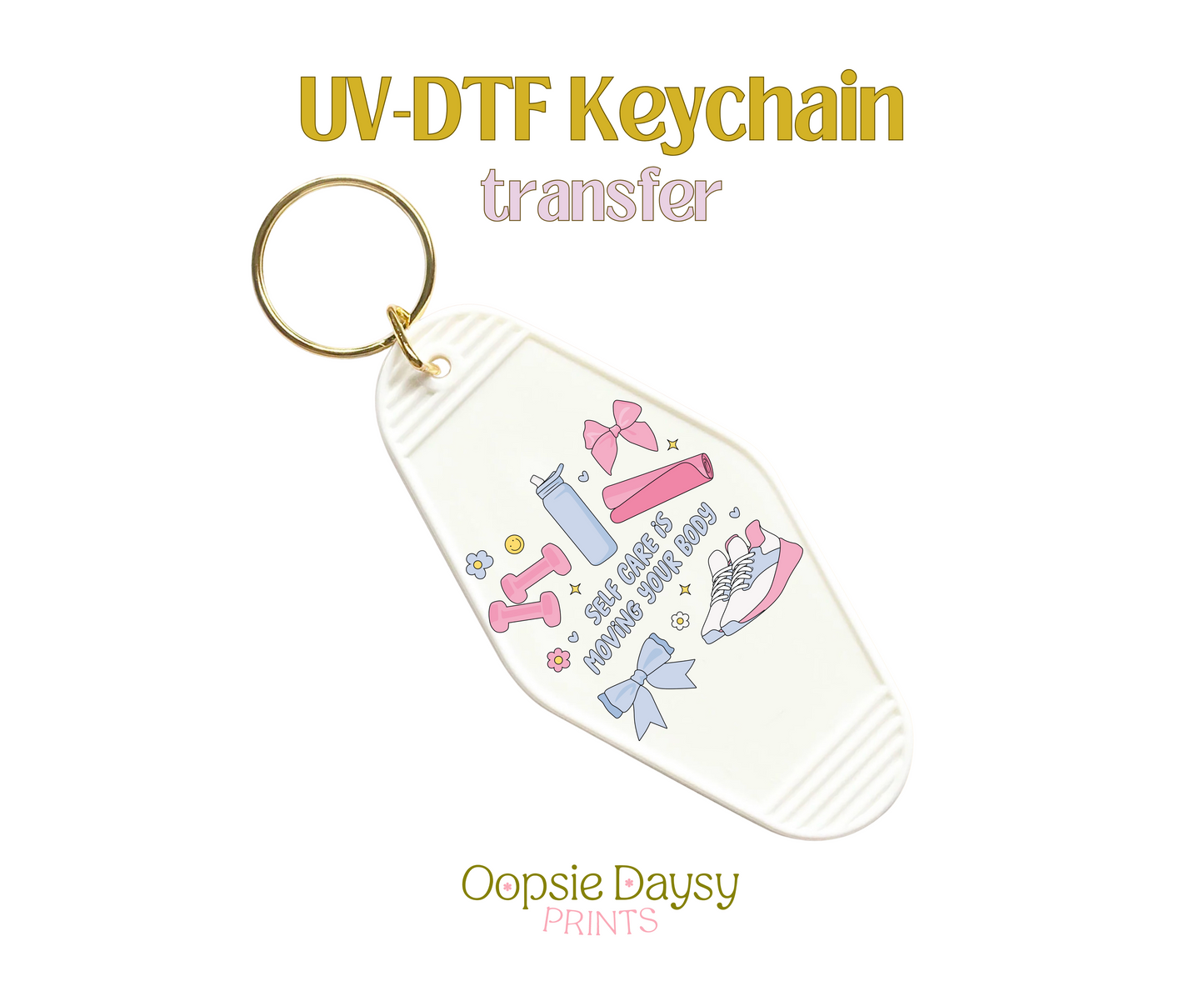 Moving Your Body UV-DTF Keychain