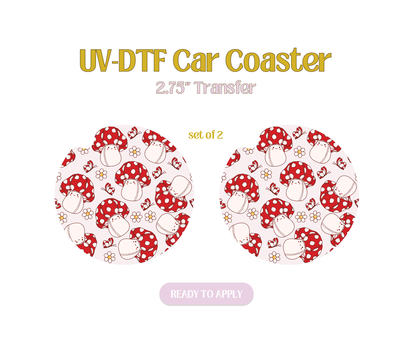 Mush Plush UV-DTF Car Coaster