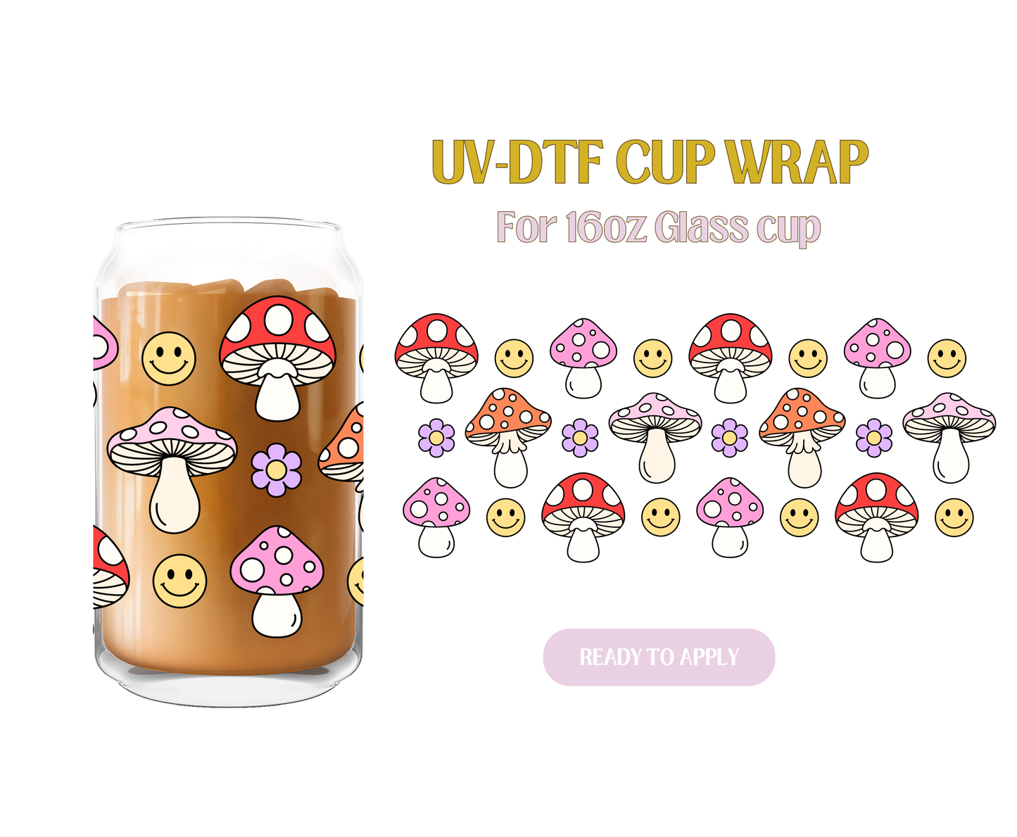 Mushroom Forage UV-DTF Wrap