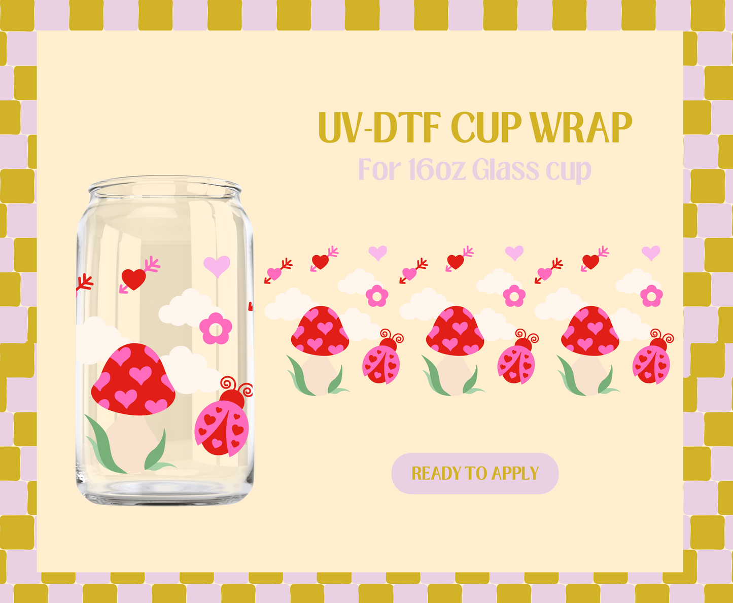 Mushroom Lady Bugz UV-DTF Wrap