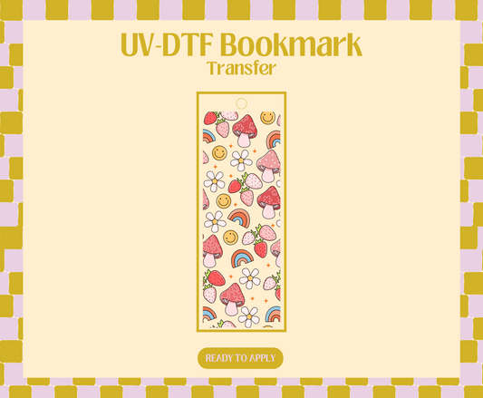 Mushroom Rainbow UV-DTF Bookmark