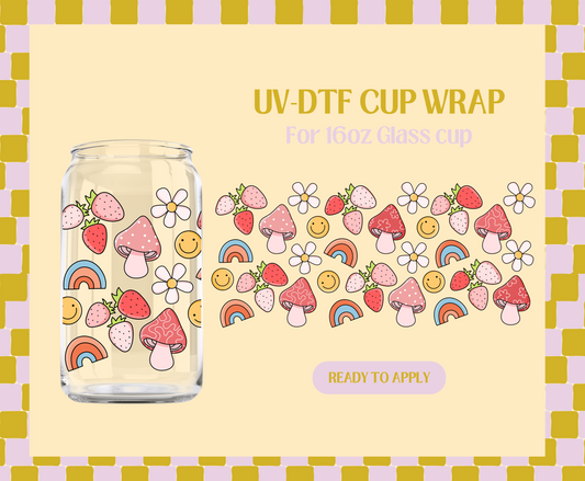 Mushroom Rainbow UV-DTF Wrap