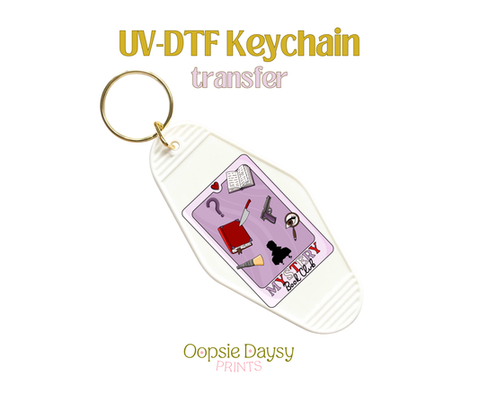 Mystery Bookclub Poster UV-DTF Keychain