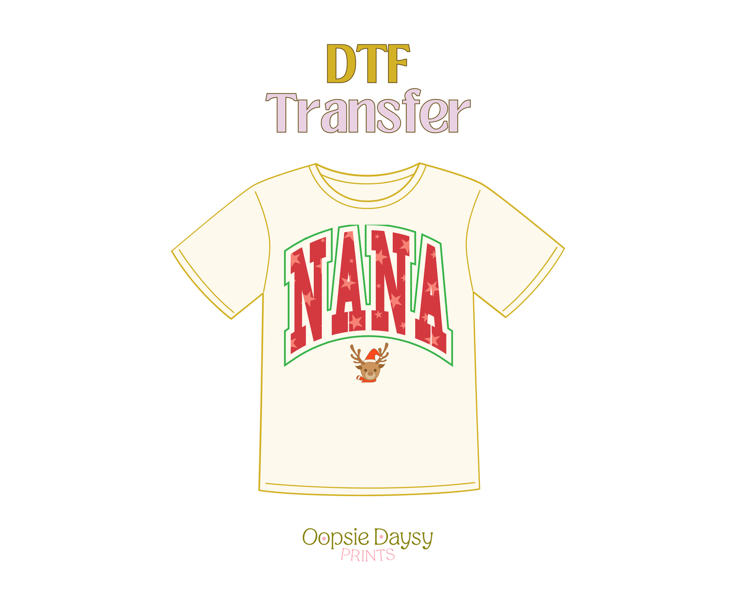 Nana Red Xmas DTF Transfer