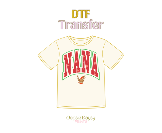 Nana Red Xmas DTF Transfer