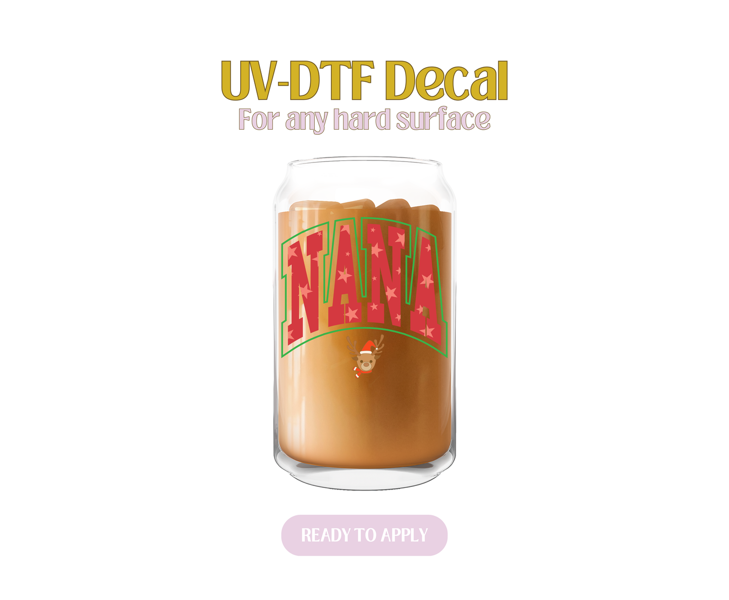 Nana Red Xmas UV-DTF Decal