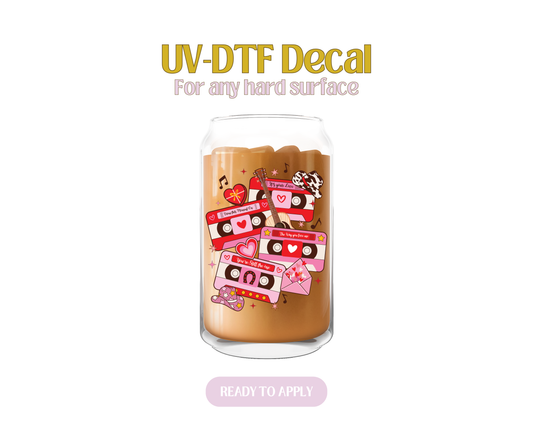 Nashville's Valentine Cassette UV-DTF Decal