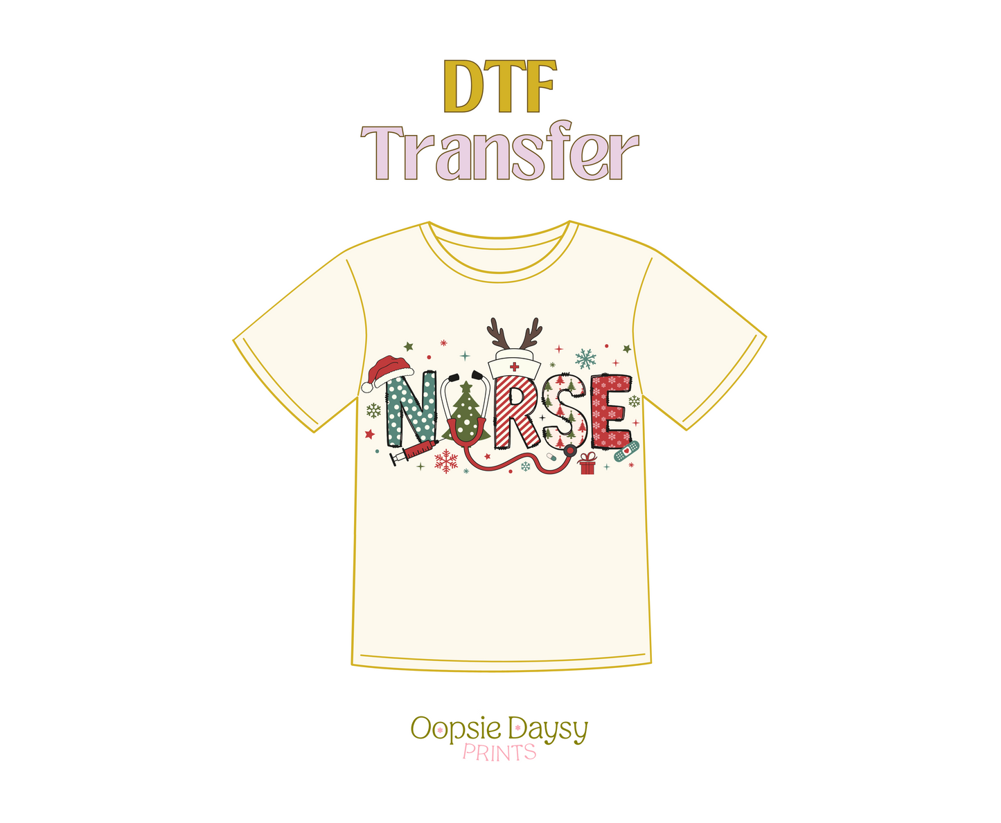 Nurse Christmas Cheer DTF Transfer