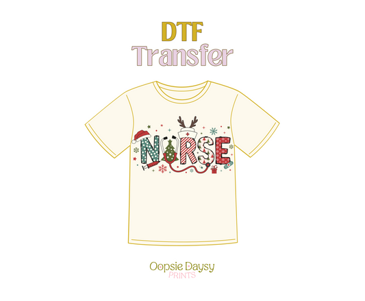 Nurse Christmas Cheer DTF Transfer