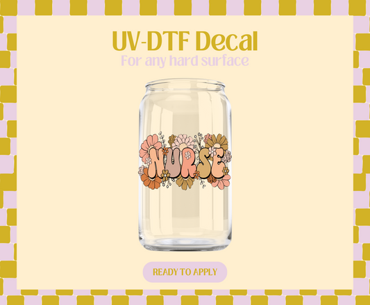 Nurse Floral UV-DTF Decal