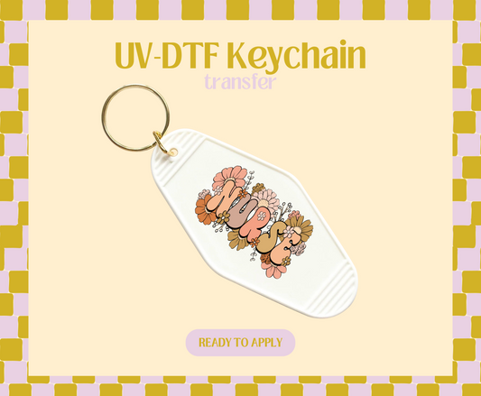 Nurse Floral UV-DTF Keychain