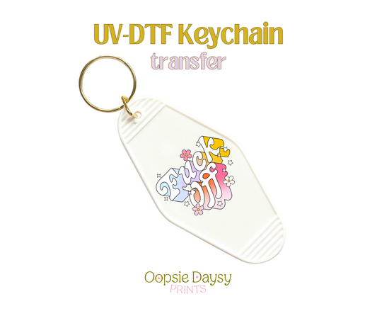 Ombre Fuck Off UV-DTF Keychain