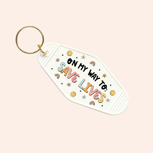 Omw To Save Lives UV-DTF Keychain