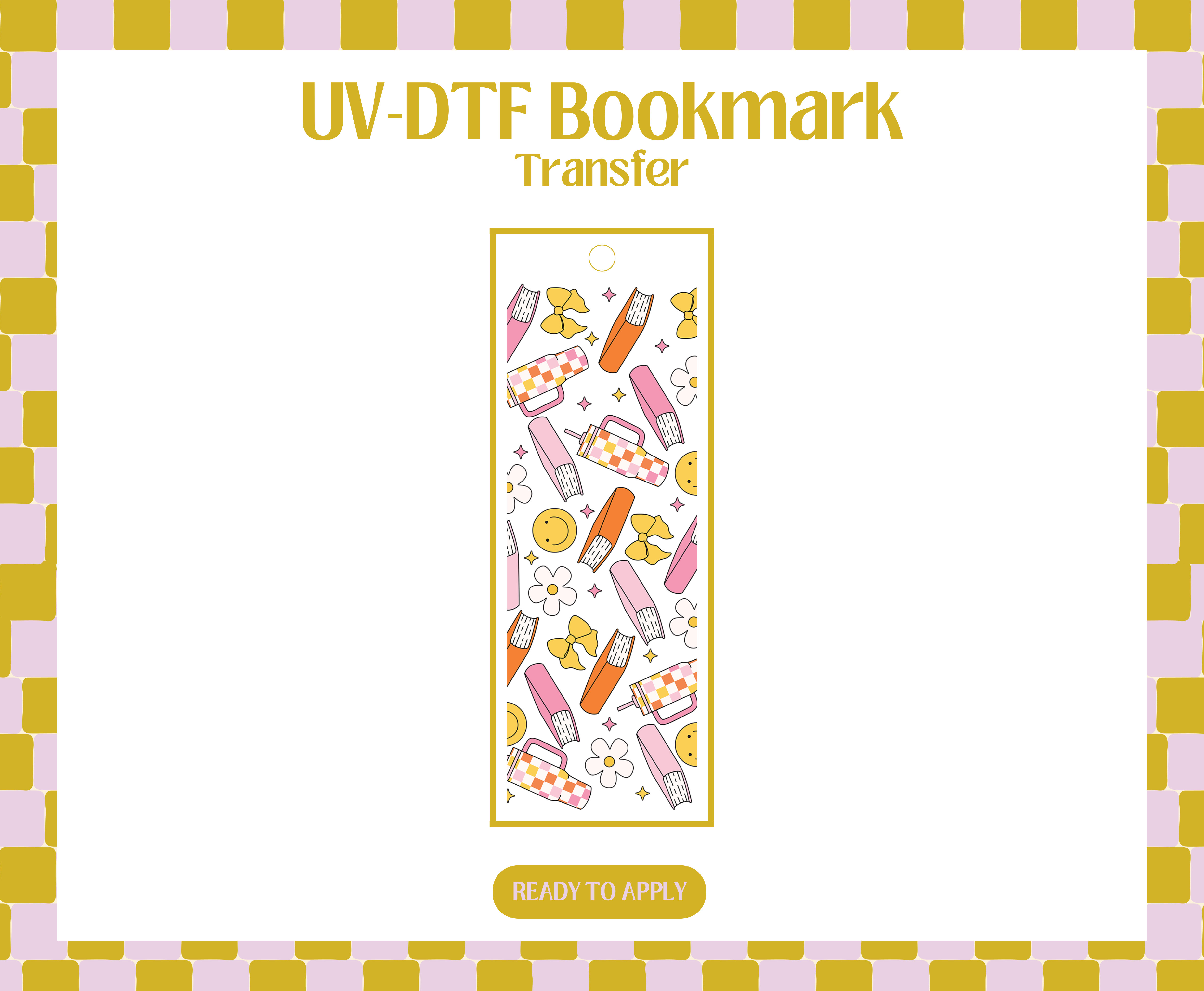 Orange Bookish UV-DTF Bookmark – Oopsie Daysy Prints