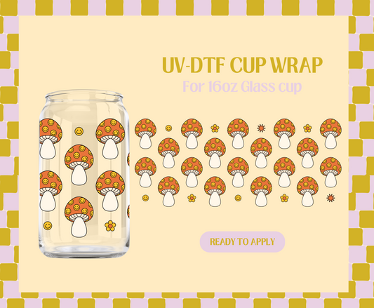 Orange Mushies UV-DTF Wrap