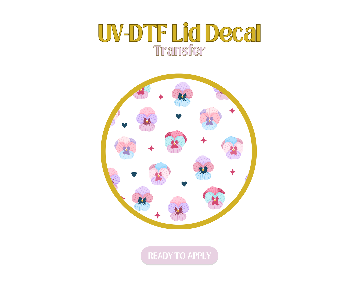 Pansy UV-DTF Lid Decal