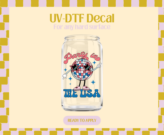 Party in the USA UV-DTF Decal