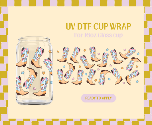 Pink Coastal Cowgirl UV-DTF Wrap