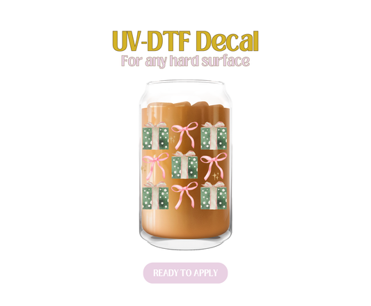 Pink Coquette Presents Xmas UV-DTF Decal