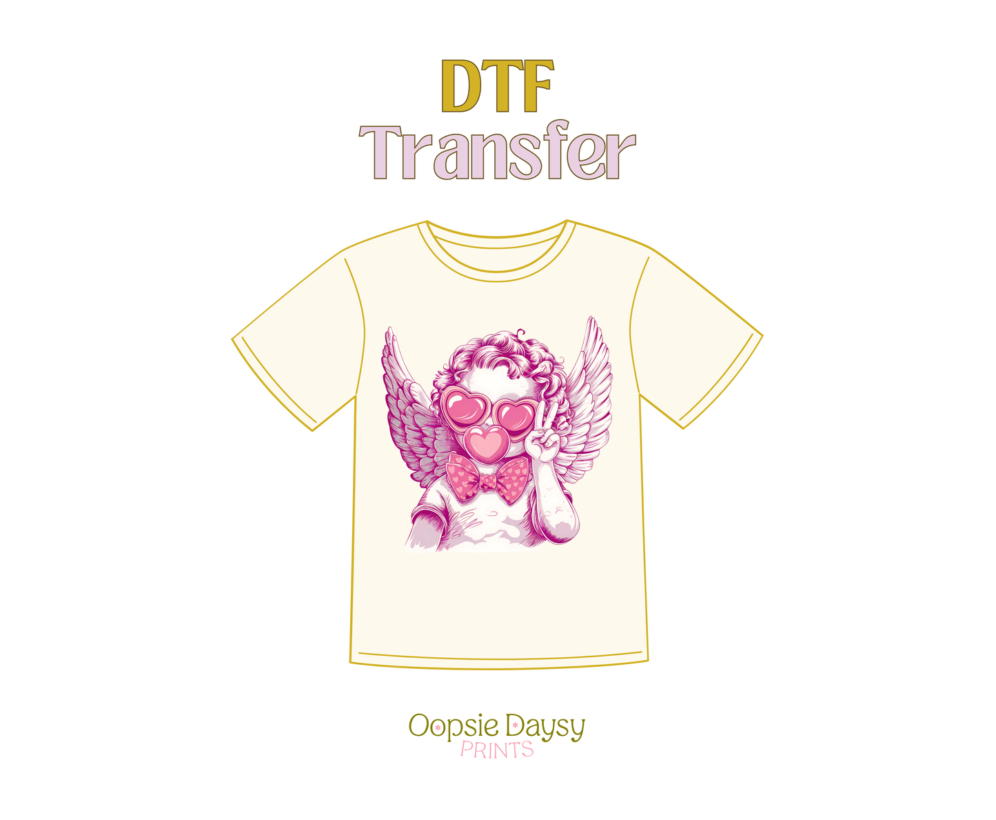 Pink Cupid DTF Transfer