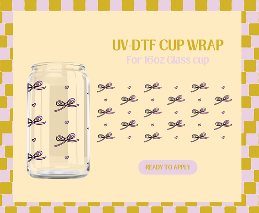 Pink bows UV-DTF Wrap