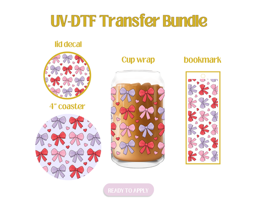 Pinky Bows UV-DTF Transfer Bundle