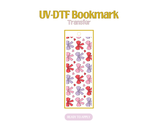 Pinky Bows UV-DTF Bookmark